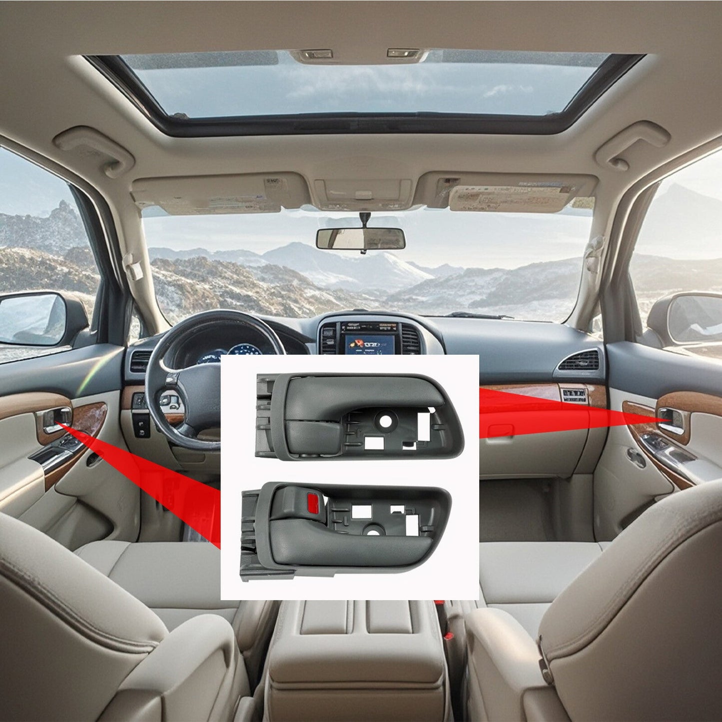 Front Left ＆ Right Interior Door Handles 69206-AE010 For toyota Sienna 2004-2010