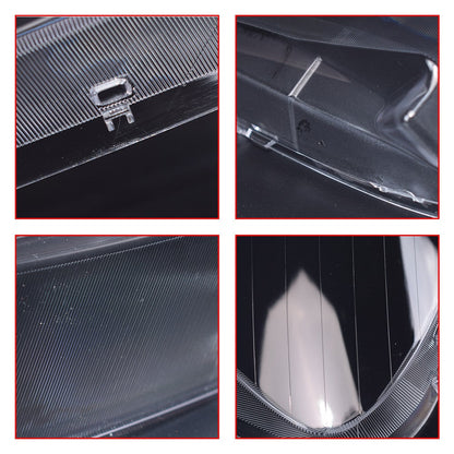 Front Pair Headlight Lens Cover For Volvo XC60 2009 2010 2011 2012 2013 Clear
