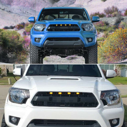 Front Hood Grille Amber LED Lights Assy w/Wire Harness For 12-15 Toyota Tacoma