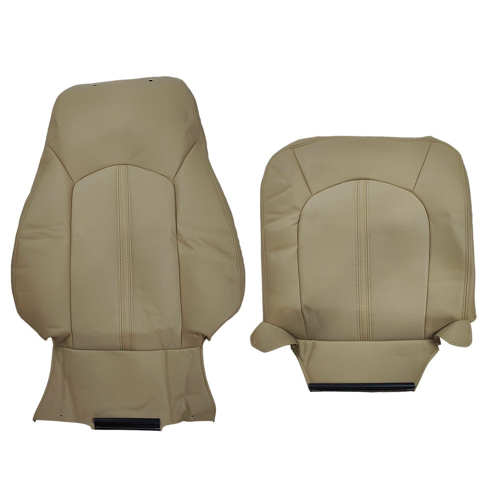 2008 to 2013 For Cadillac CTS Front Driver Top & Bottom Leather Seat Covers Tan