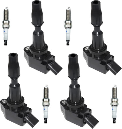 4 Ignition Coils Pack UF764 and Iridium Spark Plugs for K-ia Optima 2L 2.4L