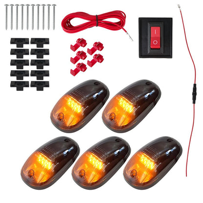 For Dodge Ram 1500 2500 3500 4500 2003-2018 Amber Smoke Cab Roof Marker Lights