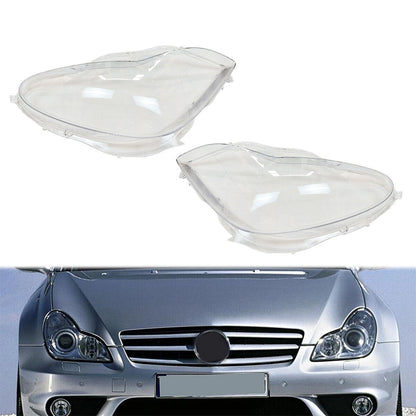 For 2006-11 Mercedes Benz W219 CLS350 CLS500 CLS550 A Pair Headlight Lens Cover