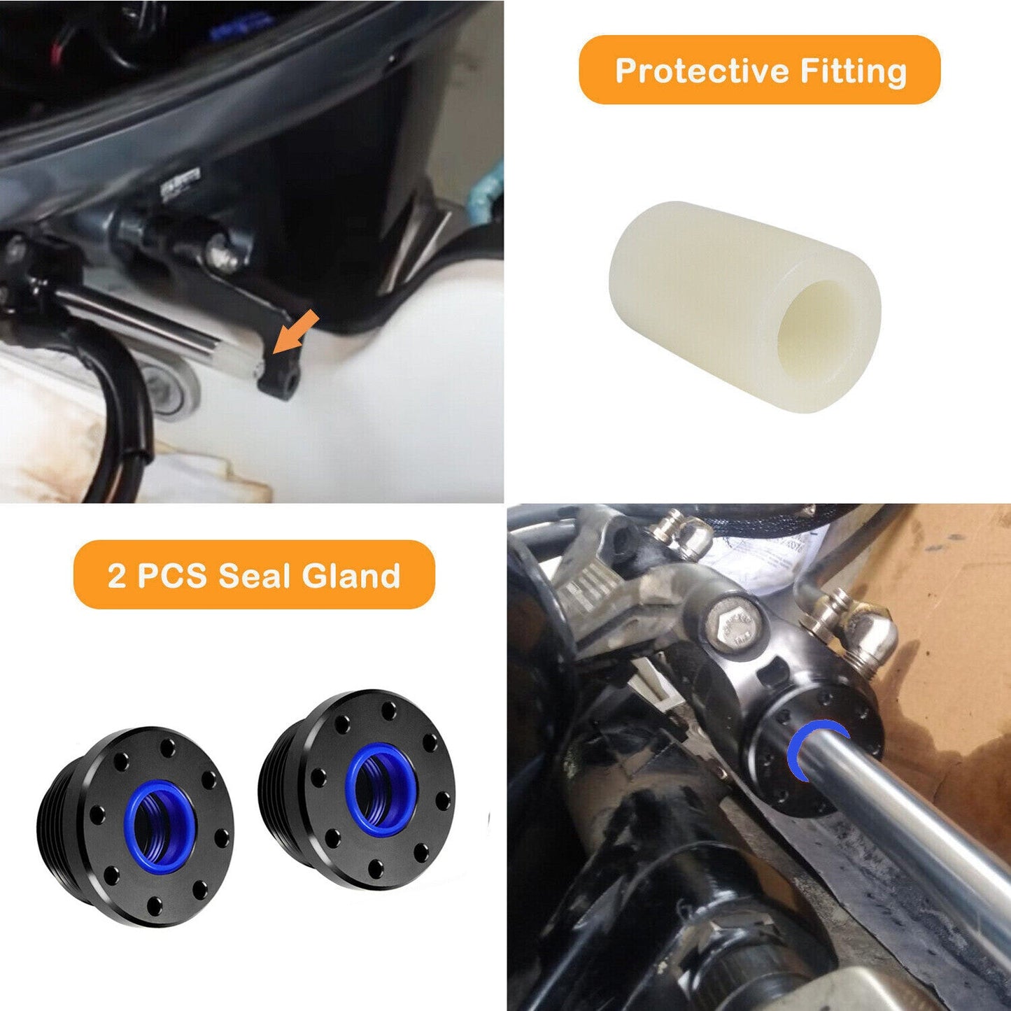 HS5157 Front Mount Hydraulic Steering Cylinder Seal Bleed Kit for Seastar