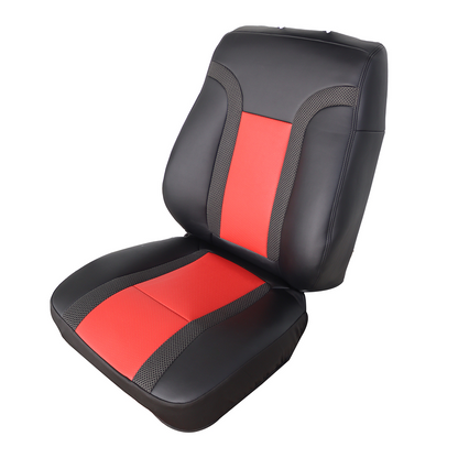 Driver Leather Seat Cover Black & Red Syn.For Ford F150 Raptor SVT 2010 - 2014