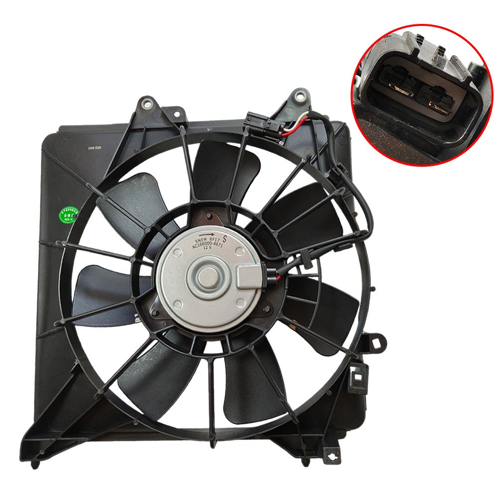 For Honda Fit 2009-2014 A/C Condenser Fan Assembly Passenger Side | Single Fan