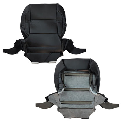 Driver & Passenger Bottom Seat Cover Black For 2014 2015 -2019 GMC Yukon Sierra