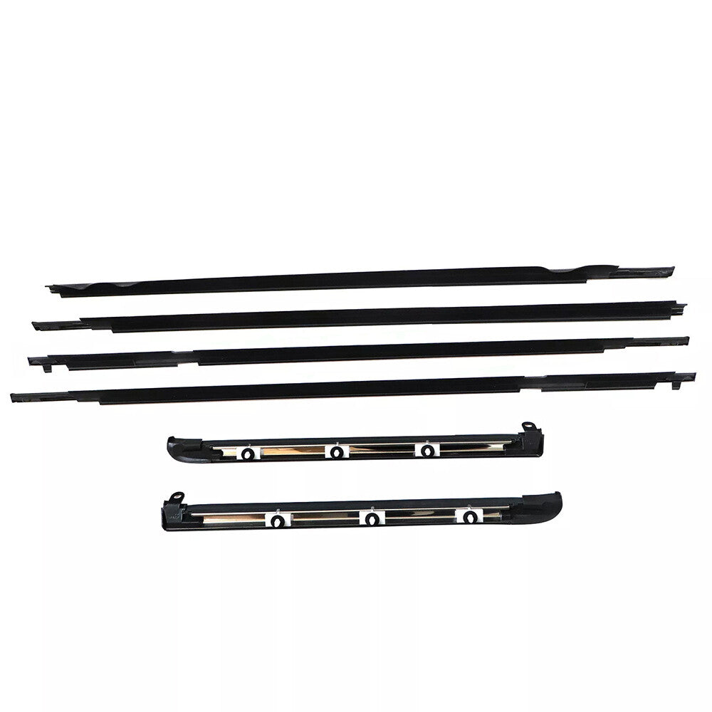 Car Quarter Door Belt Moulding Black Set For 2003-2008 2009 Toyota Prado GX470