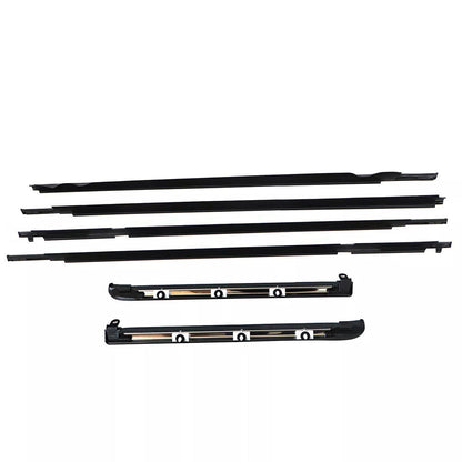 Car Quarter Door Belt Moulding Black Set For 2003-2008 2009 Toyota Prado GX470