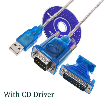 USB 2 0 To RS232 COM Port 9 Pin Serial DB25 DB9 Adapter Cable Converter