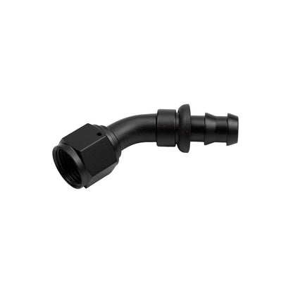End AN8 Female Swivel Push-on Hose Barb Fuel Line Adaptor Aluminum Black
