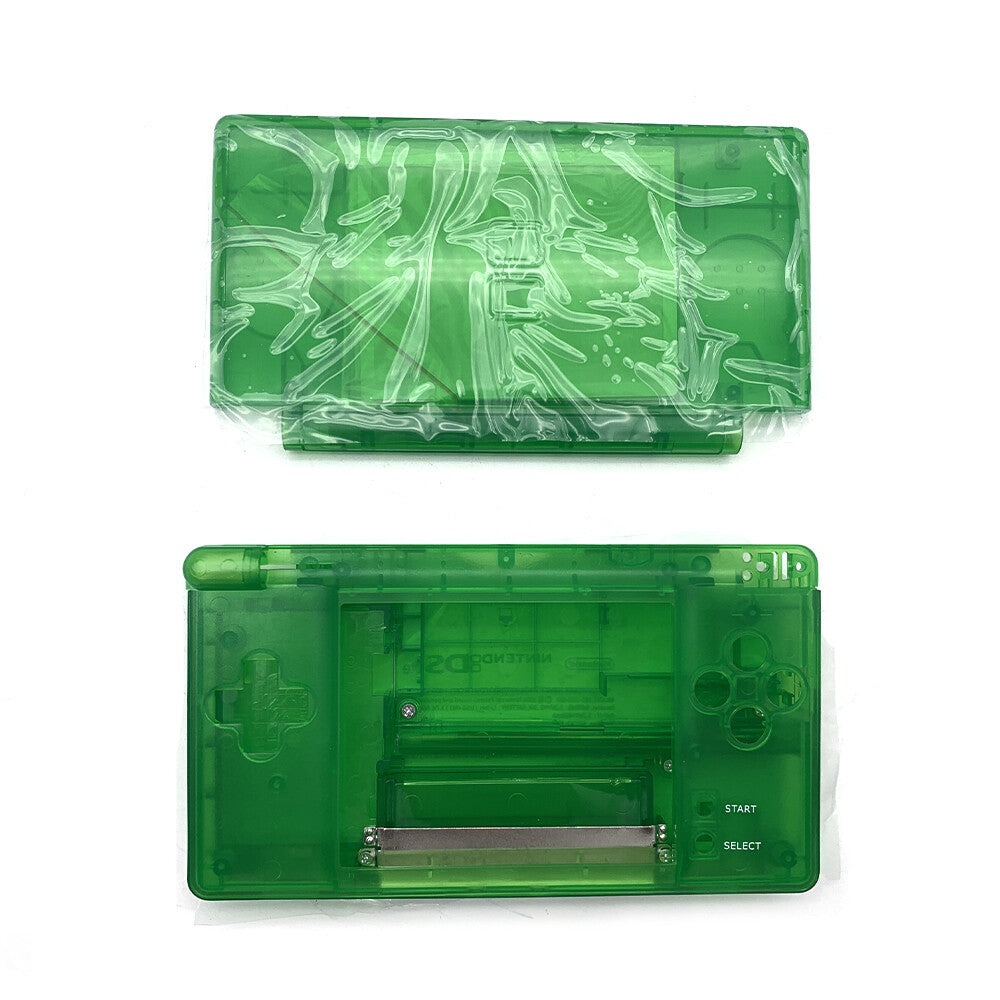 New For Nintendo DS Lite Full Replacement Top & Bottom Housing Shell Clear Green