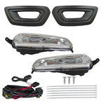 Left & Right Fog Lights W/Bezels Covers+Bulbs+Wiring For Ford Transit 2020-2024