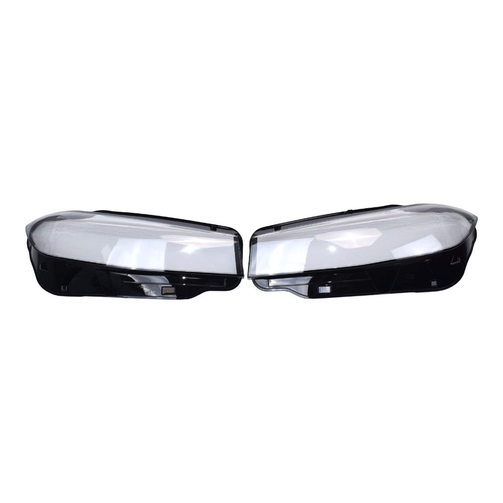 For BMW 3-Series G20 G28 2023-2024 Pair Front Headlight Cover Clear+Sealant Glue