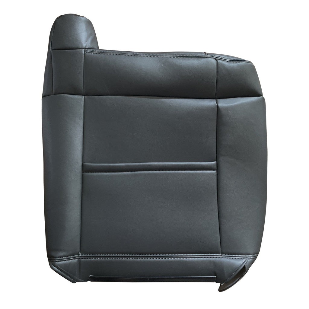 For 1999 2000 2001 2002 Chevy Silverado & GMC Sierra Leather Seat Cover Black