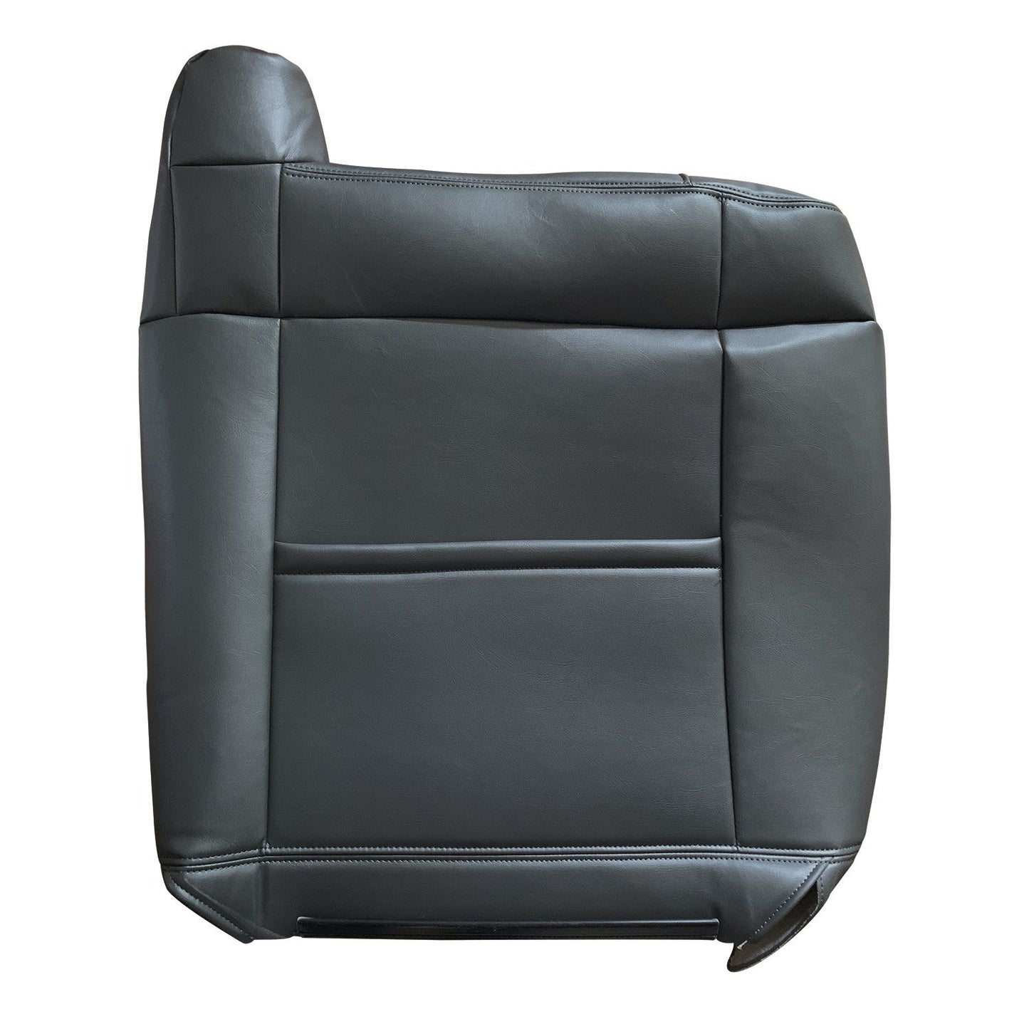 For 1999 2000 2001 2002 Chevy Silverado & GMC Sierra Leather Seat Cover Black