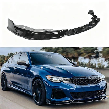 For BMW G20 330i M340i M Sport 2019-22 GT Style Gloss Black Front Bumper Lip Kit
