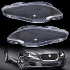 Pair Front Headlamp Headlight Lens Cover Shell Clear For Jaguar XJ XJL 2010-2019