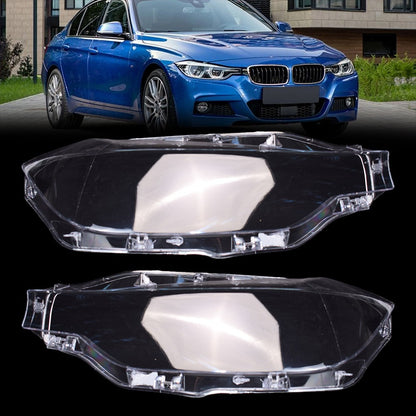 A Pair Left&Right Headlight Headlamp Lens Cover For BMW 3-Series F30 F35 2016-18