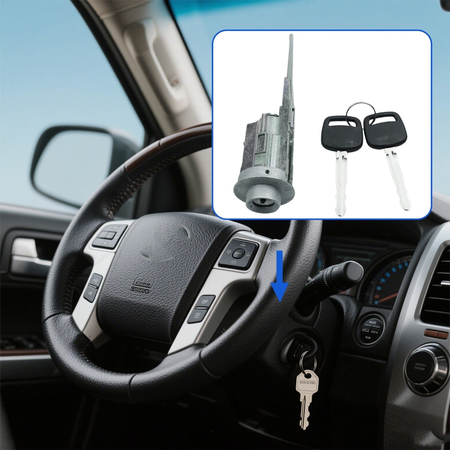 89703-33070 Ignition Lock Cylinder Switch with 2 Keys For Lexus LX470 2003-2005