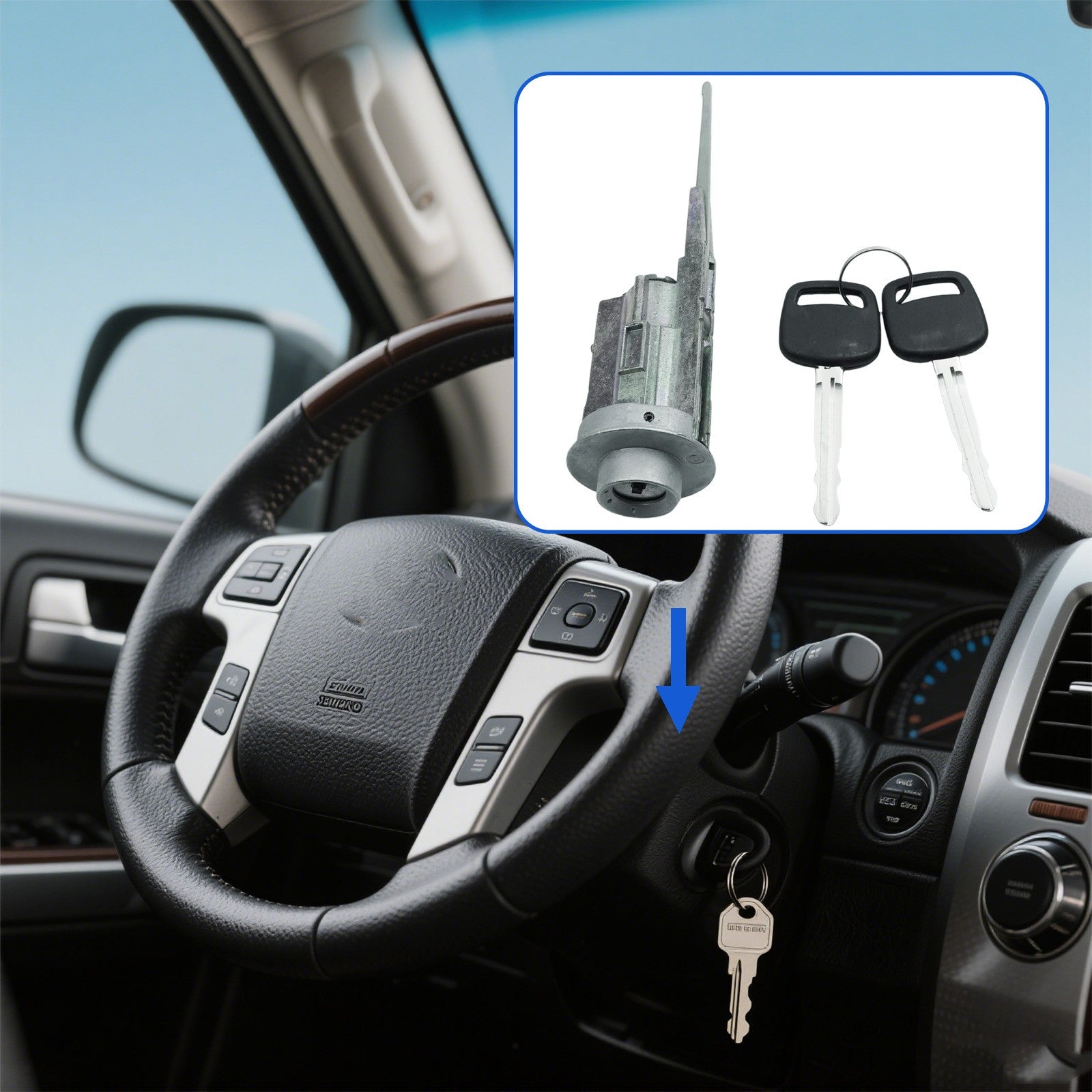 89703-33070 Ignition Lock Cylinder Switch with 2 Keys For Lexus LX470 2003-2005