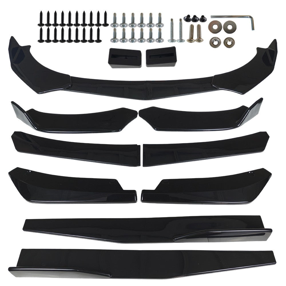 Front Bumper Lip Spoiler Splitter Body Kit Blk For HONDA ACCORD Coupe Sedan Car