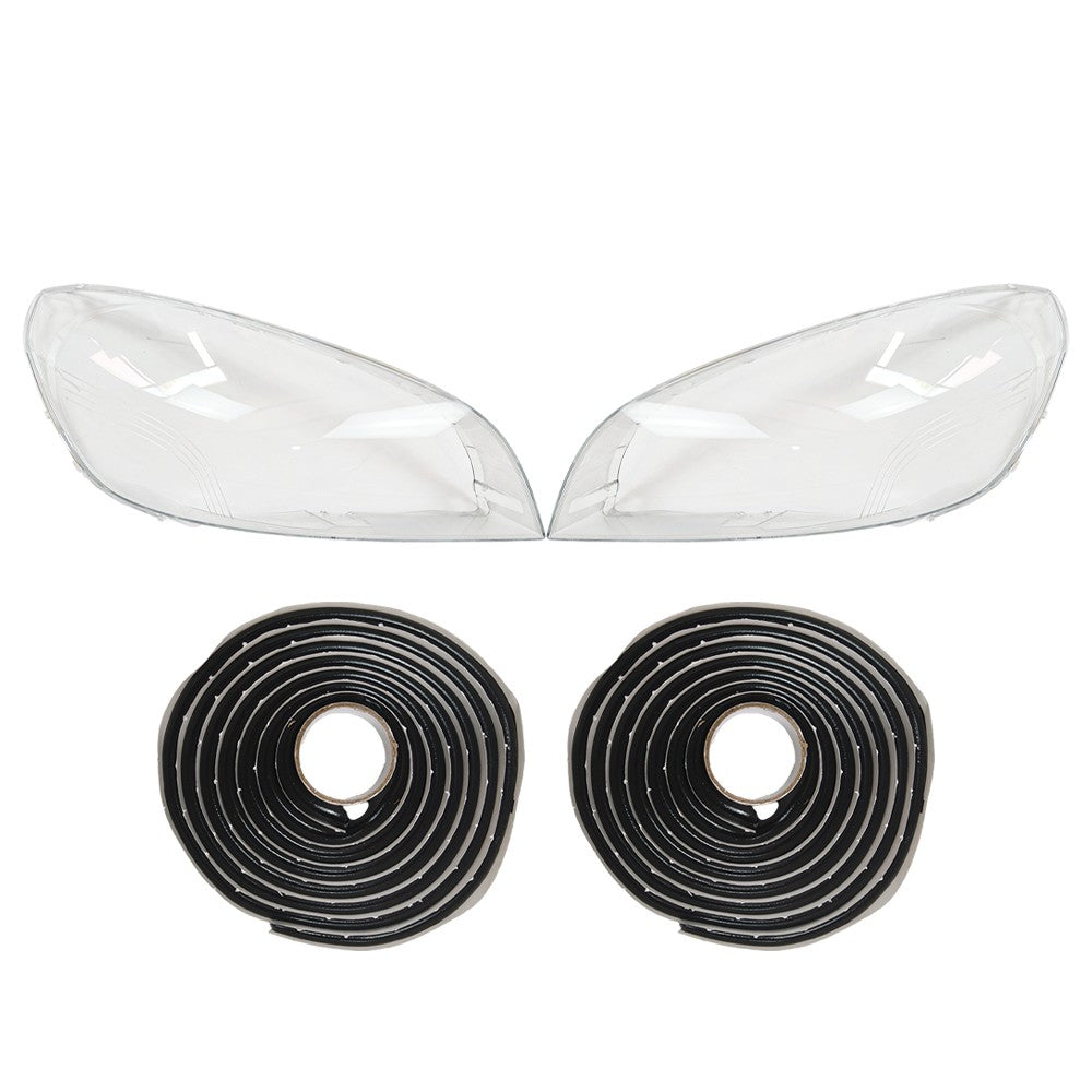 A Pair Front Headlight Lens Shell+Sealant Glue For Volvo S60 V60 2011-12-2013