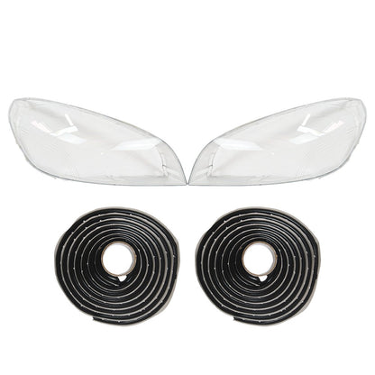 A Pair Front Headlight Lens Shell+Sealant Glue For Volvo S60 V60 2011-12-2013