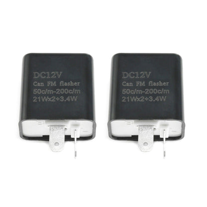 Adjustable LED Flasher Relay Turn Signal Blinker Light Motorcycle 12V 2 Pack