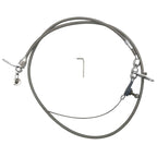 for Chrysler 904 Tranny Kickdown Cable Kit Stainless Braided Kick Down Cable