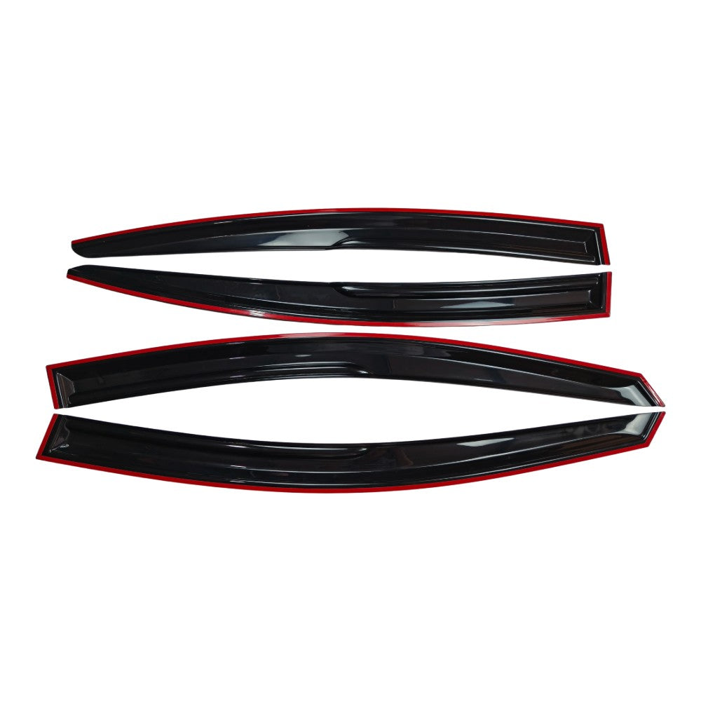3D WAVY M STYLE WINDOW VISOR RAIN GUARD VENT FOR 2014-2018 KIA FORTE K3 SEDAN