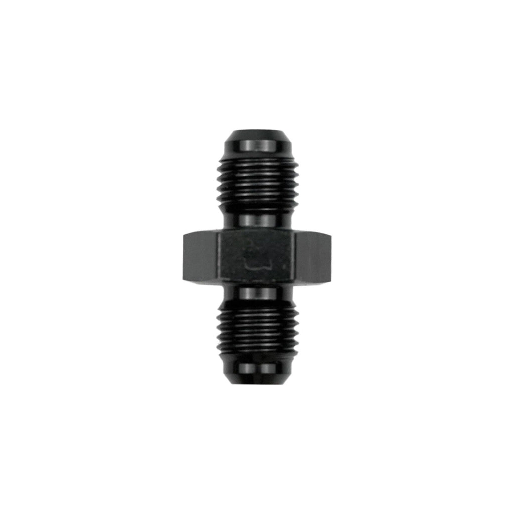 4 to 4 Male Flare Union Coupler Fuel Hose Fitting Coupling Aluminum Black 2x