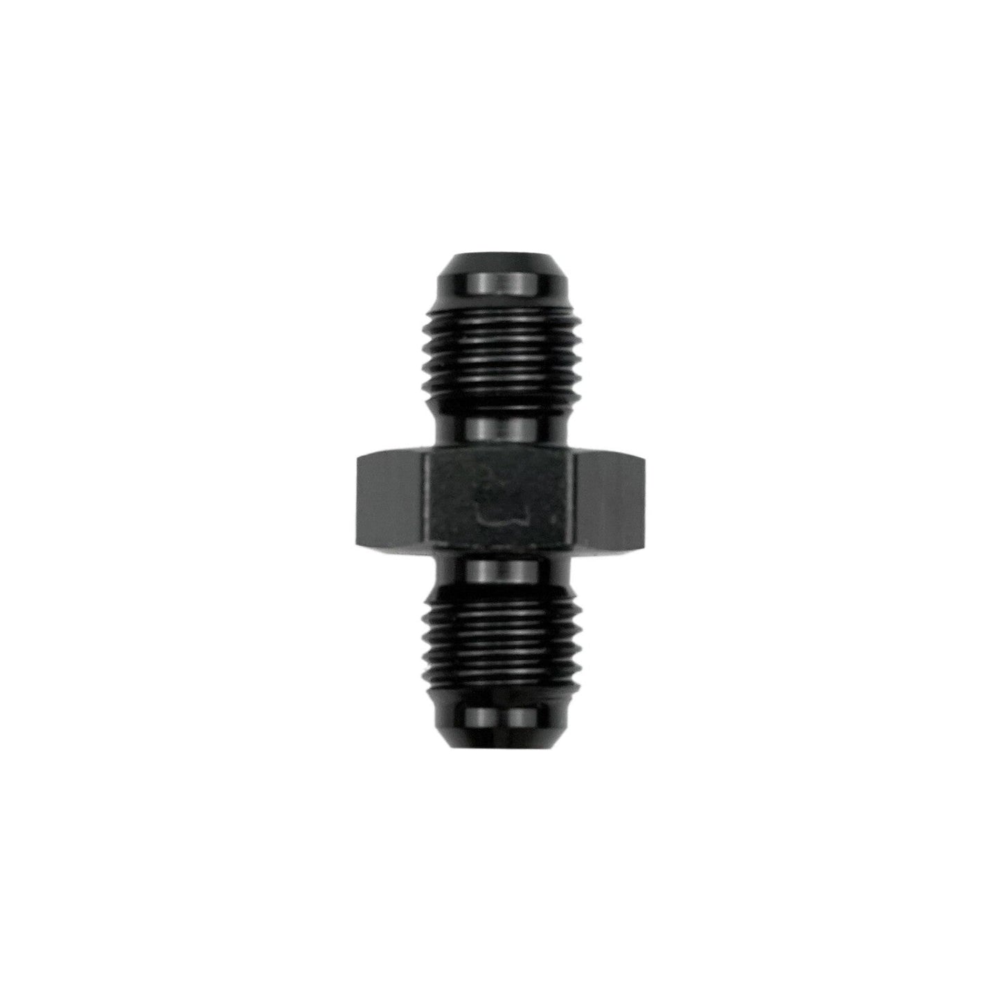 4 to 4 Male Flare Union Coupler Fuel Hose Fitting Coupling Aluminum Black 2x