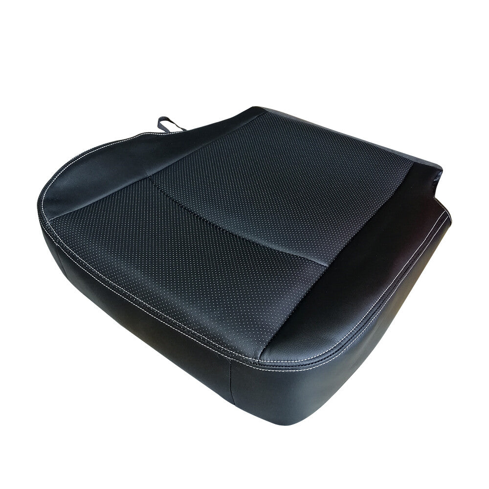 For 2013-2018 Dodge Ram 1500 2500 Laramie Driver Bottom Leather Seat Cover Black