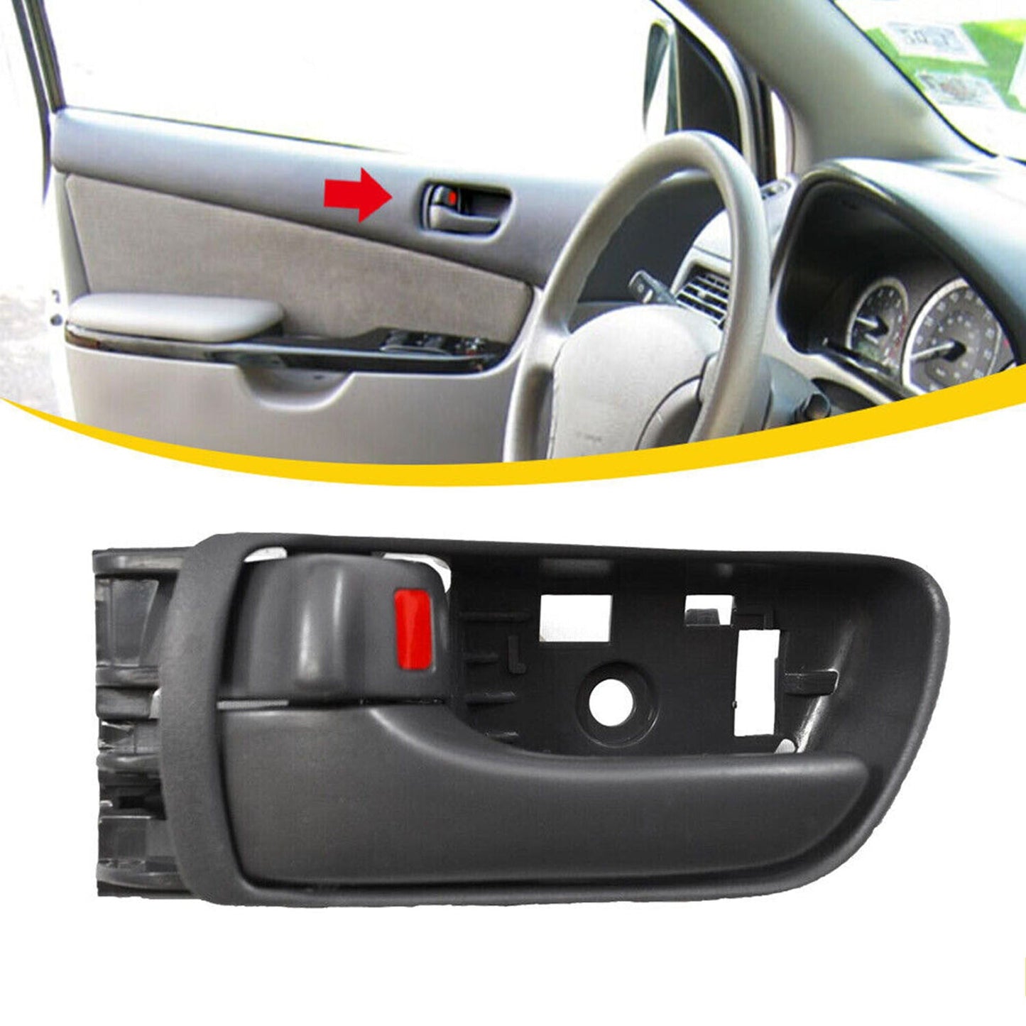For Toyota Sienna Inner Inside Interior Door Handle Gray Front Left Right Pair