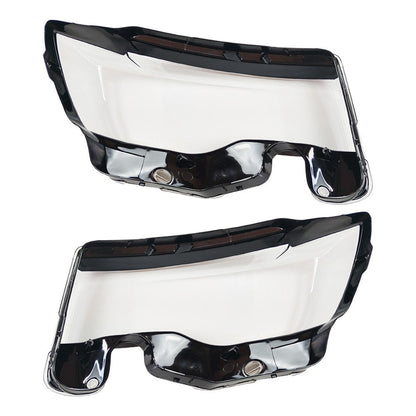 LEFT+RIGHT Headlight Headlamp Lens Cover For Jeep Grand Cherokee 2014-19