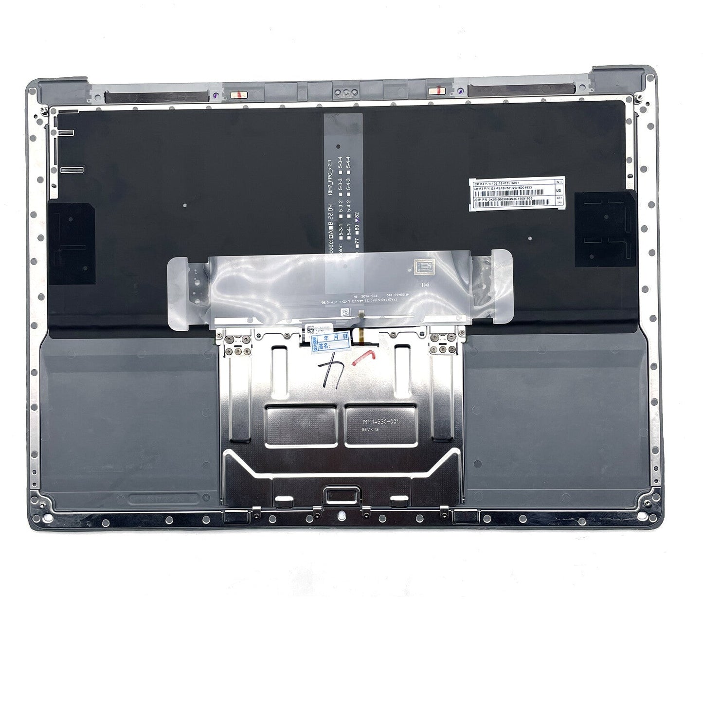 For Microsoft Surface 3 4 13.5" 1867 1868 1950 US Palmrest Backlit Keyboard Gray