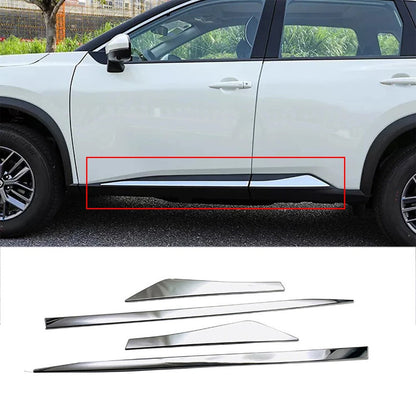For Nissan Rogue/X-Trail 2021-2025 Chrome Outside Body Side Molding Trim Cover