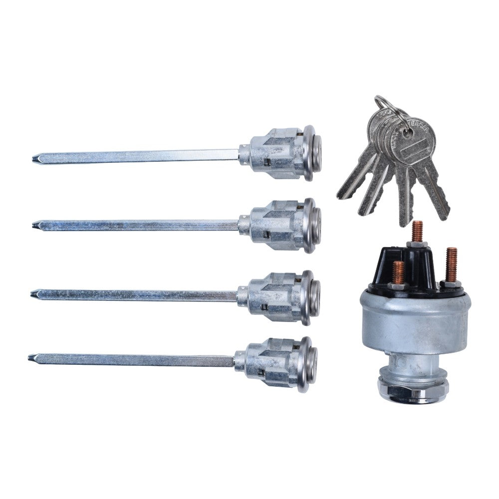 5Pcs Door Lock Cylinder Set with 4 Keys for Mack R Series Truck 1967 2005