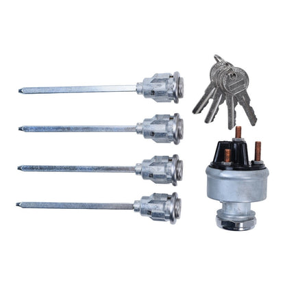 5Pcs Door Lock Cylinder Set with 4 Keys for Mack R Series Truck 1967 2005