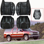 For 2004 2005 2006 Chevy Tahoe Silverado 1500 Front Leather Seat Covers Black