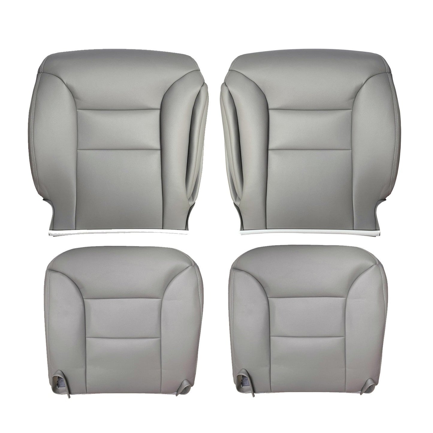 For 1995 1996 1997 1998 1999 Chevy Tahoe Suburban Leather Seat Covers Gray