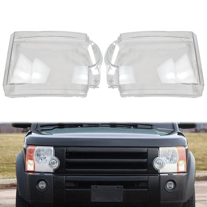 Headlight Lens Cover Clear For Land Rover Discovery 3 LR3 2005-2009 With Glue