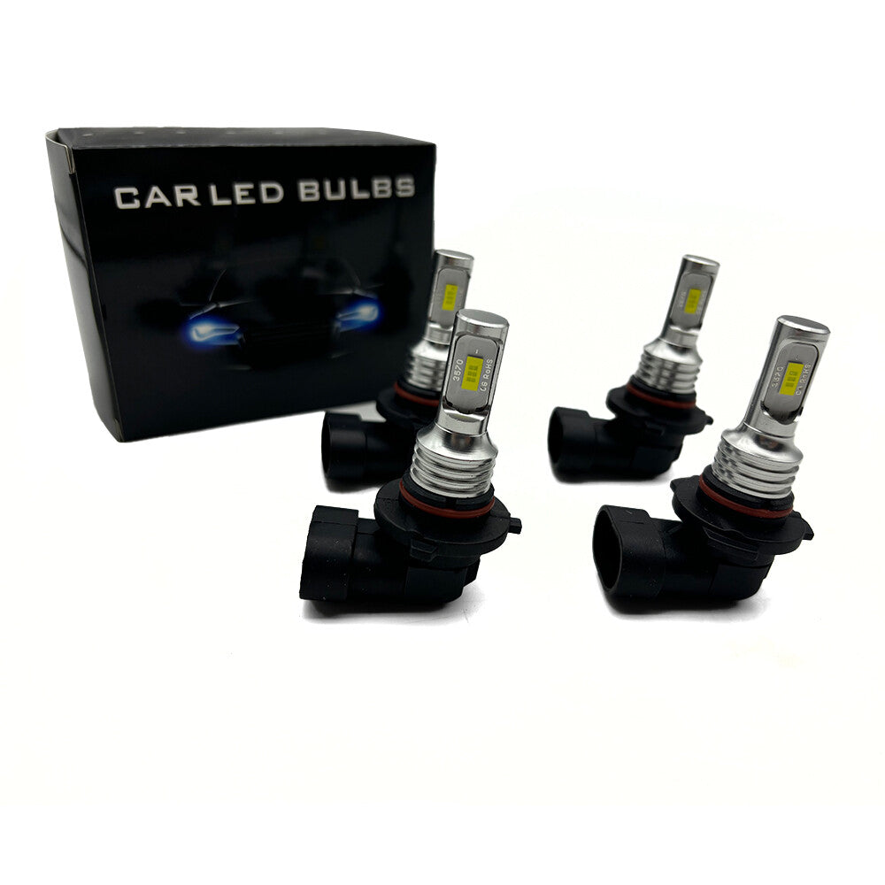 9006 9005 LED Headlights Kit Combo Bulbs 10000K High Low Beam Super White Bright