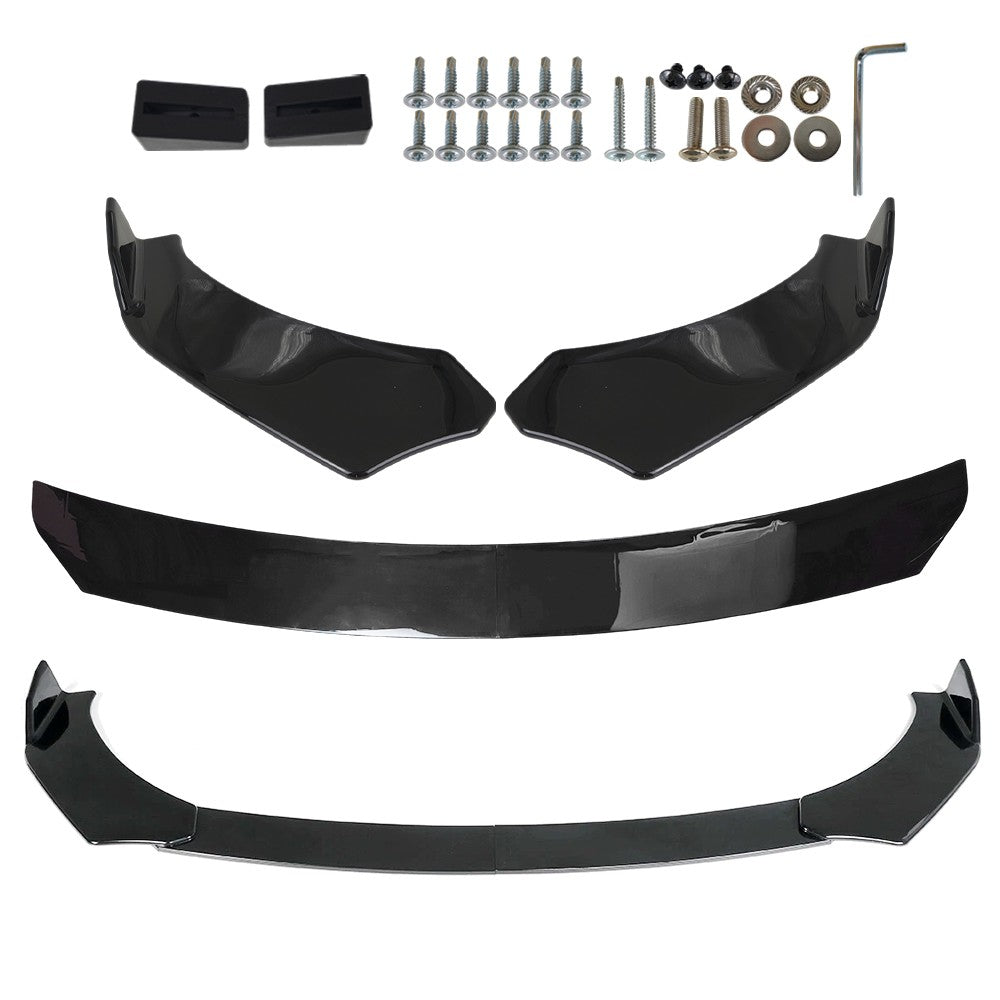 Universal Front Bumper Lip Spoiler Splitter Glossy Black For JEEP Grand Cherokee