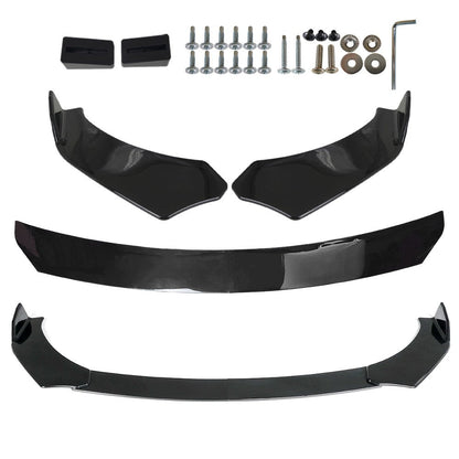 Universal Front Bumper Lip Spoiler Splitter Glossy Black For JEEP Grand Cherokee