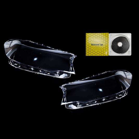 For BMW G30 G31 G38 5 Series 2016-2020 Pair Headlight Len Cover+Glue Clear Shell