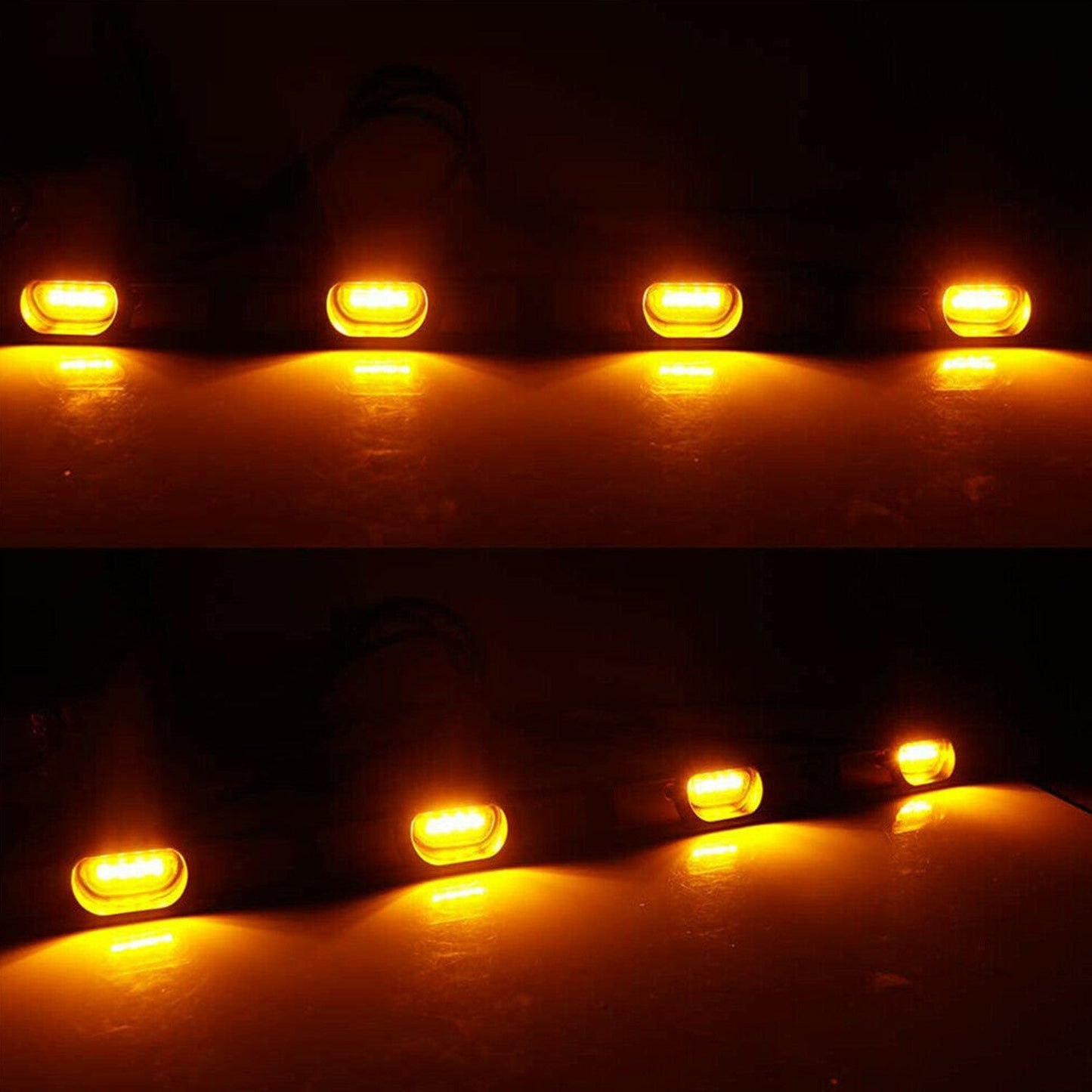 Front Hood Grille Amber LED Lights Assy w/Wire Harness For 12-15 Toyota Tacoma