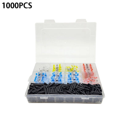 1000x Solder Seal Sleeve Heat Shrink Butt Wire Connectors Terminals Waterproof