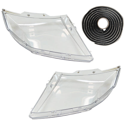 For Cadillac CTS 2008-2013 New A Pair Front Headlight Lens Clear Cover+Glue